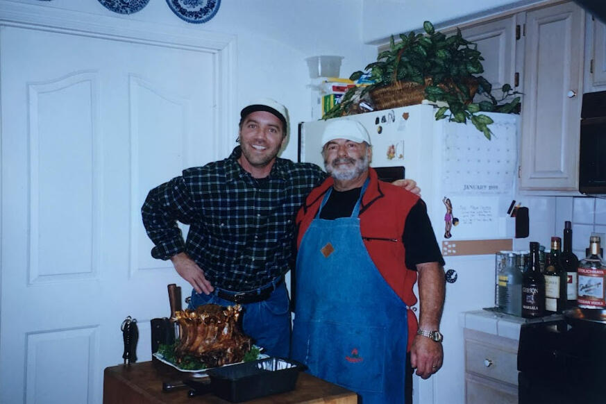 Marty and Buzz in the kitchen
